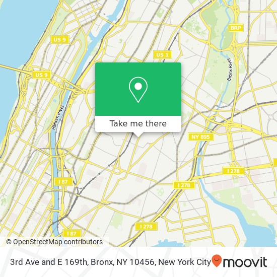 3rd Ave and E 169th, Bronx, NY 10456 map