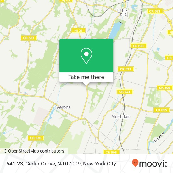 Mapa de 641 23, Cedar Grove, NJ 07009