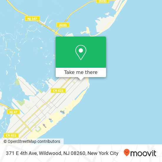 Mapa de 371 E 4th Ave, Wildwood, NJ 08260