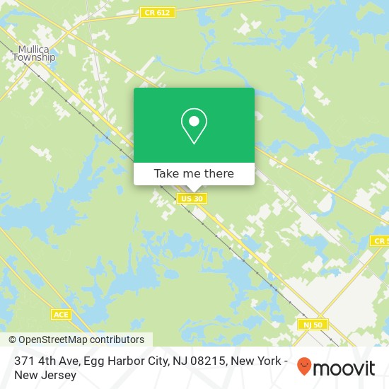 Mapa de 371 4th Ave, Egg Harbor City, NJ 08215