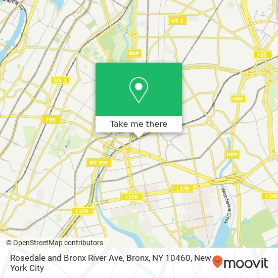 Mapa de Rosedale and Bronx River Ave, Bronx, NY 10460