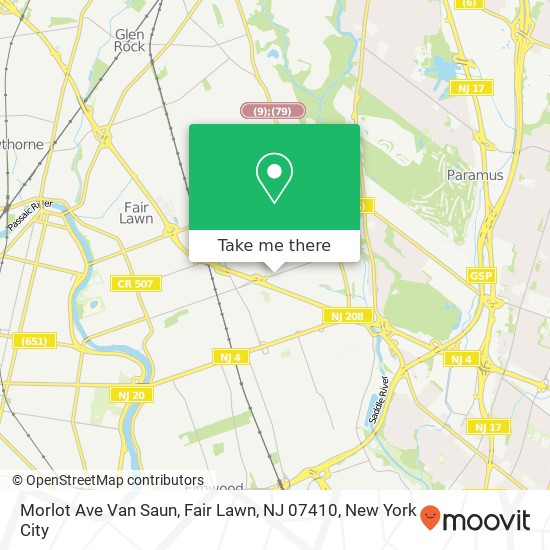 Morlot Ave Van Saun, Fair Lawn, NJ 07410 map