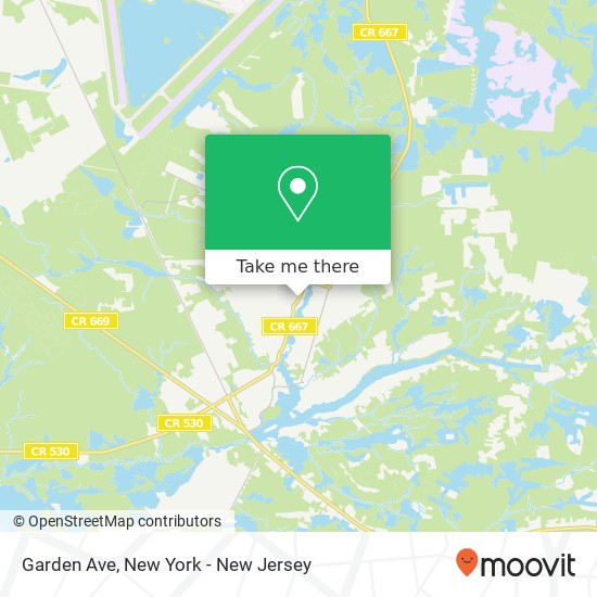 Mapa de Garden Ave, Browns Mills, NJ 08015