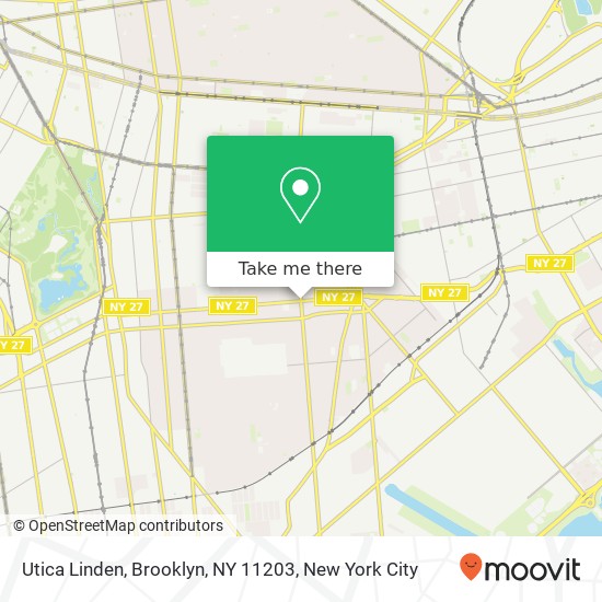 Mapa de Utica Linden, Brooklyn, NY 11203