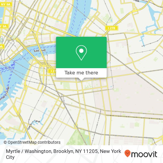 Myrtle / Washington, Brooklyn, NY 11205 map