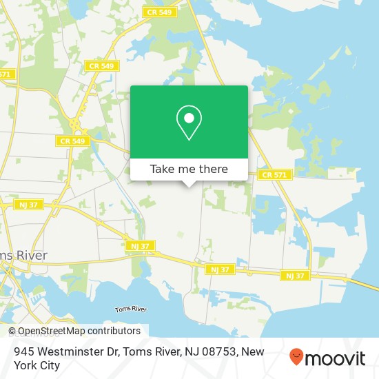 945 Westminster Dr, Toms River, NJ 08753 map