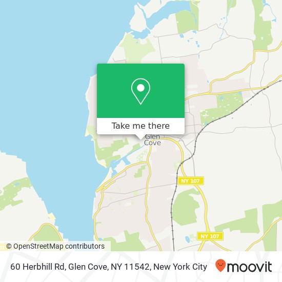 Mapa de 60 Herbhill Rd, Glen Cove, NY 11542