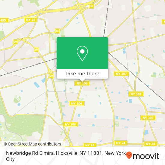 Newbridge Rd Elmira, Hicksville, NY 11801 map