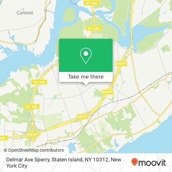 Mapa de Delmar Ave Sperry, Staten Island, NY 10312