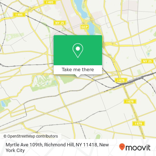 Myrtle Ave 109th, Richmond Hill, NY 11418 map