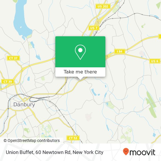 Mapa de Union Buffet, 60 Newtown Rd