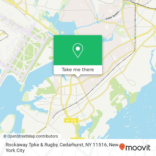 Mapa de Rockaway Tpke & Rugby, Cedarhurst, NY 11516