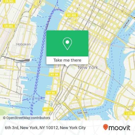 Mapa de 6th 3rd, New York, NY 10012