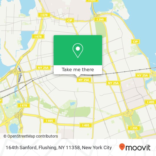 Mapa de 164th Sanford, Flushing, NY 11358