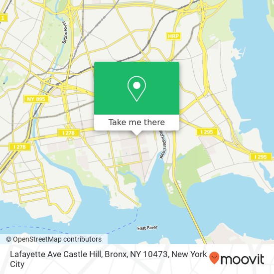 Lafayette Ave Castle Hill, Bronx, NY 10473 map