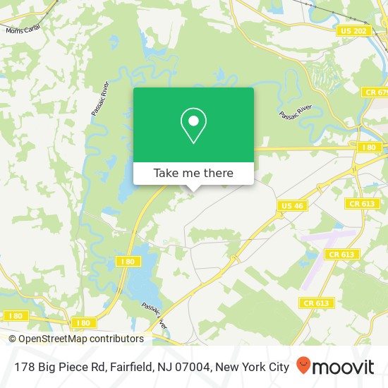 Mapa de 178 Big Piece Rd, Fairfield, NJ 07004