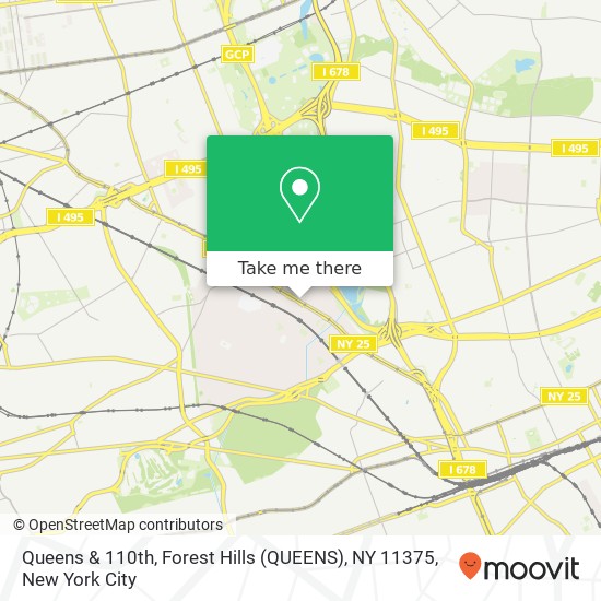 Mapa de Queens & 110th, Forest Hills (QUEENS), NY 11375