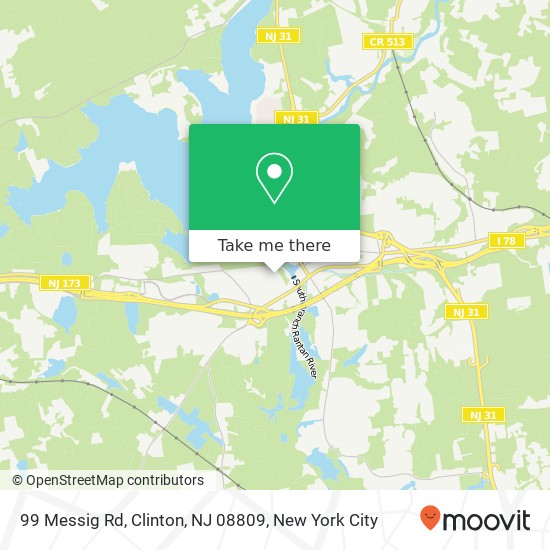 Mapa de 99 Messig Rd, Clinton, NJ 08809