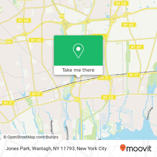 Mapa de Jones Park, Wantagh, NY 11793