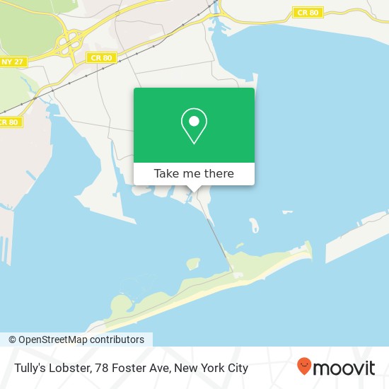 Mapa de Tully's Lobster, 78 Foster Ave