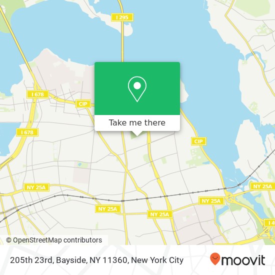 205th 23rd, Bayside, NY 11360 map