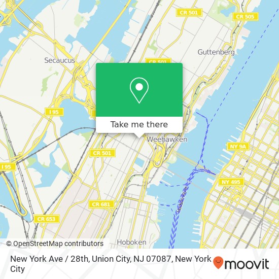 New York Ave / 28th, Union City, NJ 07087 map