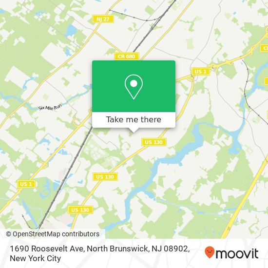 Mapa de 1690 Roosevelt Ave, North Brunswick, NJ 08902