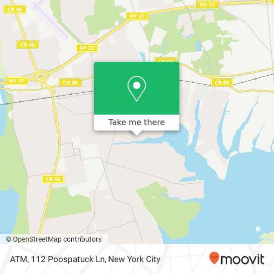 Mapa de ATM, 112 Poospatuck Ln