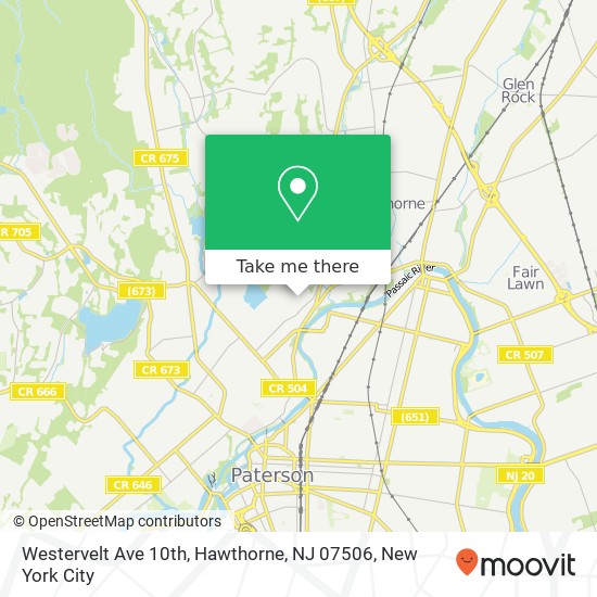 Westervelt Ave 10th, Hawthorne, NJ 07506 map