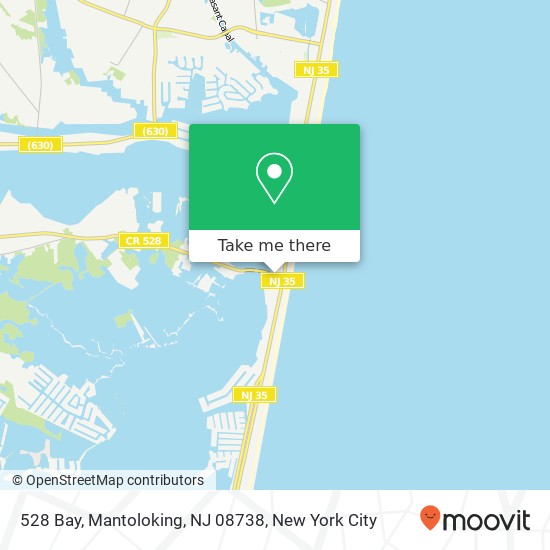 Mapa de 528 Bay, Mantoloking, NJ 08738