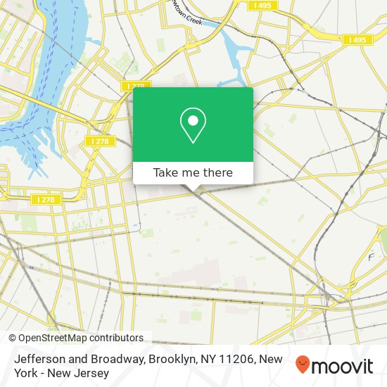Mapa de Jefferson and Broadway, Brooklyn, NY 11206