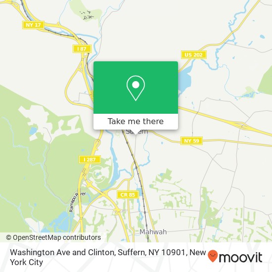 Mapa de Washington Ave and Clinton, Suffern, NY 10901