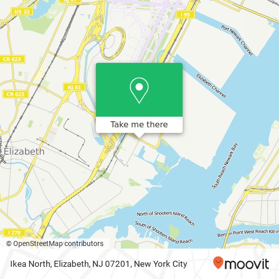 Ikea North, Elizabeth, NJ 07201 map