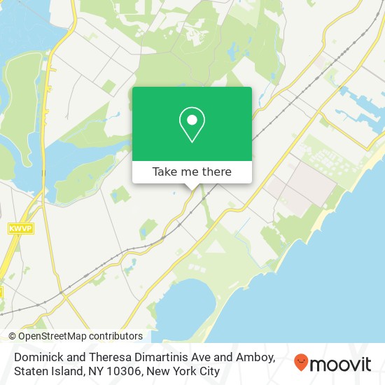 Dominick and Theresa Dimartinis Ave and Amboy, Staten Island, NY 10306 map