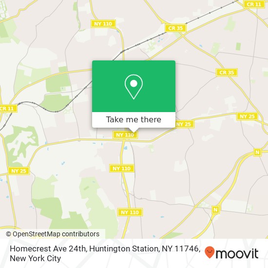 Homecrest Ave 24th, Huntington Station, NY 11746 map
