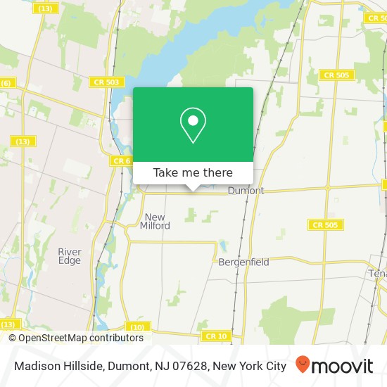 Mapa de Madison Hillside, Dumont, NJ 07628