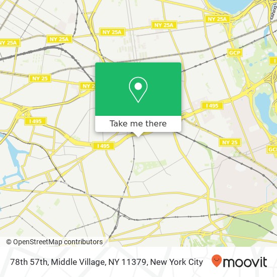 Mapa de 78th 57th, Middle Village, NY 11379
