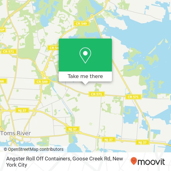 Mapa de Angster Roll Off Containers, Goose Creek Rd