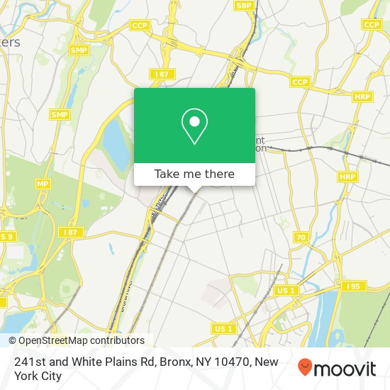 Mapa de 241st and White Plains Rd, Bronx, NY 10470