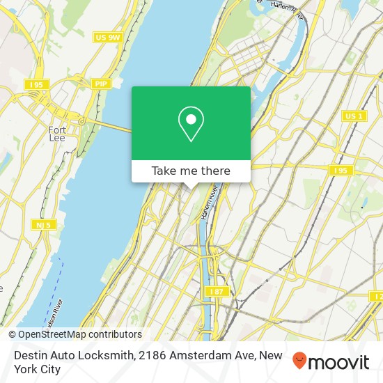 Mapa de Destin Auto Locksmith, 2186 Amsterdam Ave