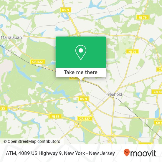 ATM, 4089 US Highway 9 map