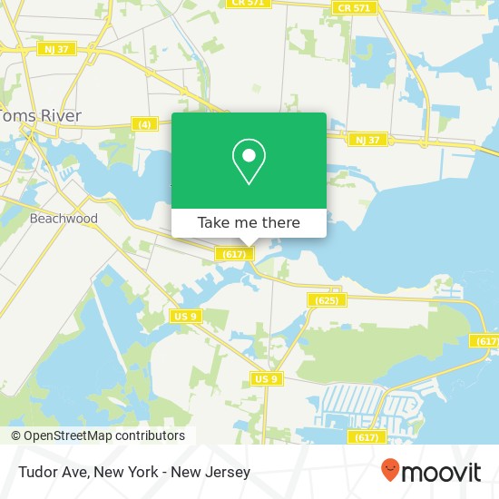 Mapa de Tudor Ave, Pine Beach, NJ 08741