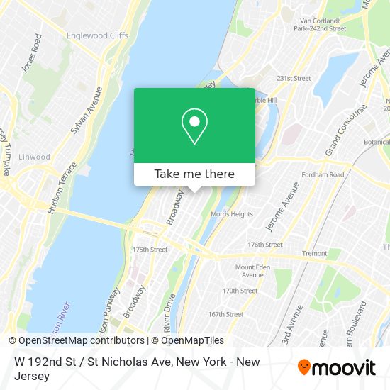 W 192nd St / St Nicholas Ave map