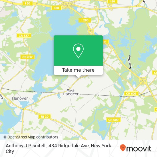 Anthony J Piscitelli, 434 Ridgedale Ave map
