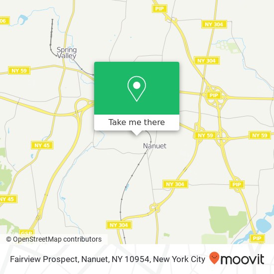 Mapa de Fairview Prospect, Nanuet, NY 10954