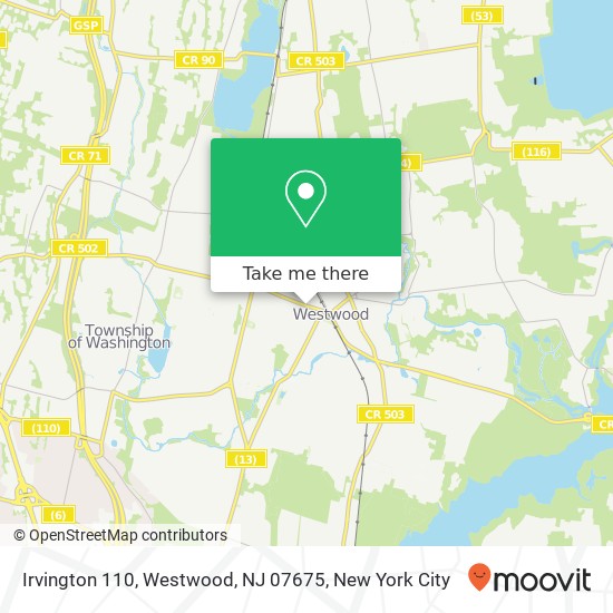 Irvington 110, Westwood, NJ 07675 map