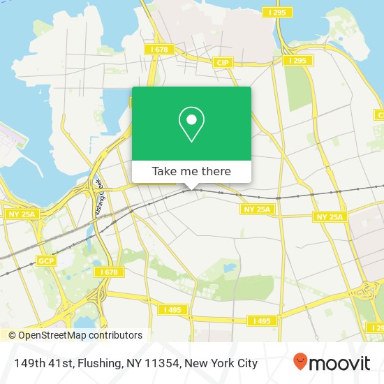 149th 41st, Flushing, NY 11354 map