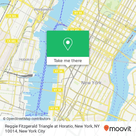 Reggie Fitzgerald Triangle at Horatio, New York, NY 10014 map