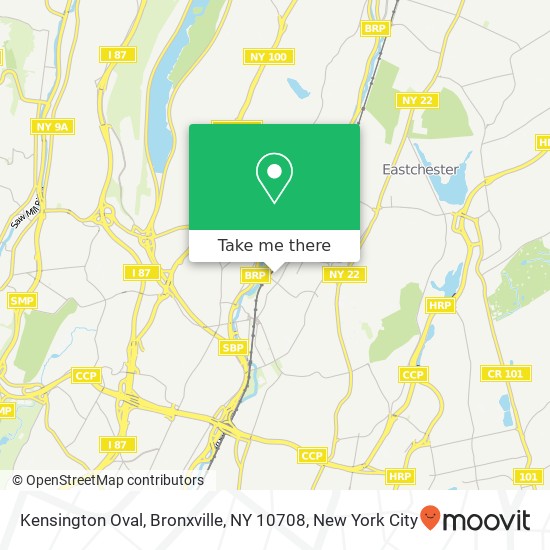 Mapa de Kensington Oval, Bronxville, NY 10708