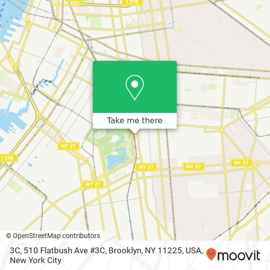 Mapa de 3C, 510 Flatbush Ave #3C, Brooklyn, NY 11225, USA